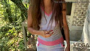 my stepsister gives sloppy blowjob and messy facial