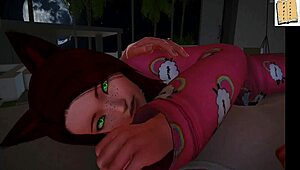 In my new family, emotions run high with small tits and intense hentai scenes