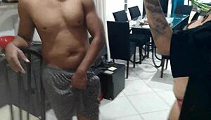 My friend Fada Mel picks the biggest cock at the party