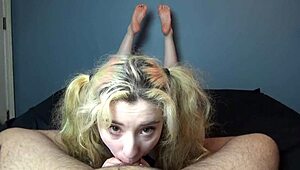 Russian Babe Deepthroats Cock