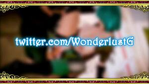 A hentai weeb gets lucky with a blond milf in an anime cartoon.