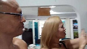 My friend Fada Mel picks the biggest cock at the party