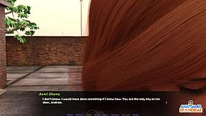 In episode 4, Ella's having a great time on the phone when she suddenly gets licked. She's seducing the devil in this wild threesome.