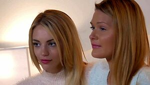 Abby Cross And Blake Eden Model Before Succumbing To Lesbian Desires