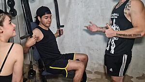 man, that gym workout turned into wild bareback action with a huge cock! 💪