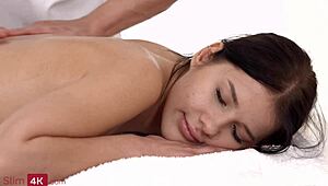 Sofa Weber Brunette Teen 18+ Gets Creampie After Massage