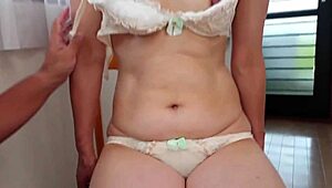 Japanese Milf Bent Over for Clear Anal View