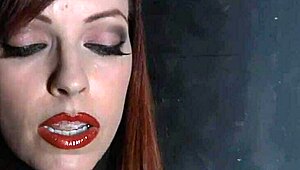 Babe says, Probe my tight pussy harder in bondage!