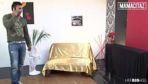 Mamacitaz - Charlee Santa Juana - Small Tits Latina Pounded Hard by Horny Stud in Close-Up