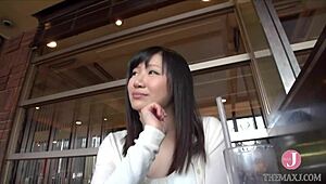 Feel the intense passion as she removes her coat, revealing her erotic body for a deep blowjob and cumshot session