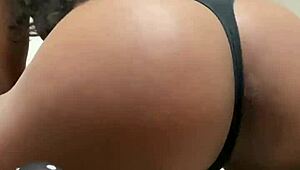 Look At Nelly's Sexy Shaved Asshole In That Thong! She's Spreading And Shaking It So Provocatively!