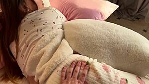 Rough homemade sex contrasts with loud moans and cumshot.