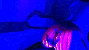 Happy halloween with anime couple in homemade costume