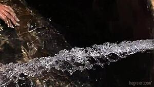 Melisa enjoys a solo orgasm in Mexico, touching her wet shaved pussy