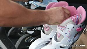 Private Com - Sloppy Double Blowjob By Teens Mia Richi N Amalia Davis