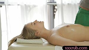 pretty client gets drilled by pervert on massage table