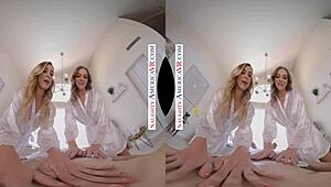 first massage with hot blondes