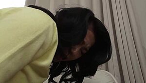 Japanese Milf Bent Over for Clear Anal View