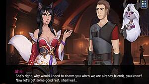 i'm loving this dirty fantasy parody with footjob action