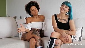 Two wild Spaniards lick and moan in a heated contest.