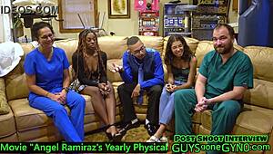 Angel Ramiraz Gets Yearly Physical Swab with Hard Cock