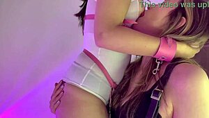 Watch these wet pussy lesbians play bondage fingering games?