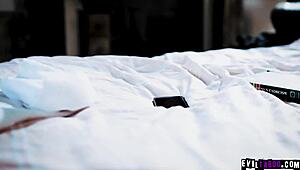 Kyler quinn caught masturbating pussy by step mom begs for family session!