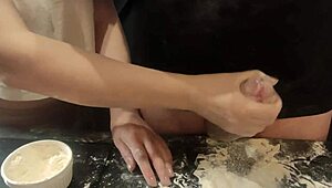 i give handjob compilation close-up in home video