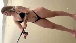 Fishing day turns intense as blonde newbie gives blowjob on the beach