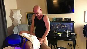 Gay black twink gets plugged by daddy's big cock