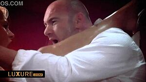 babe gets hard anal fucking in the toilet after muff diving and masturbation