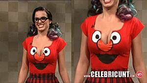 what’s hiding under Katy Perry’s skirt with huge milf curves?