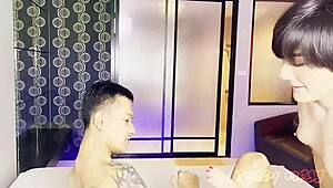 legacy mess, short hair brunette with small boobs dominates with big cock