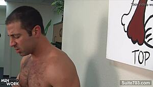 sexy gay workers fucking in the office 😏