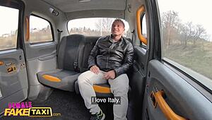 European Brunette Babe Gets Creampied Doggy Style by Big Italian Cock