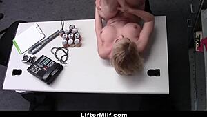 Milf Caught Stealing by Mall Security Officer Faces Harsh Punishment in Backroom