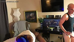 Gay black twink gets plugged by daddy's big cock