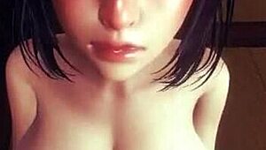 Hinata Hyuga fucks me with her big tits!