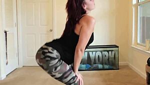 hot slut dancing seductively with wild moves in tight outfit