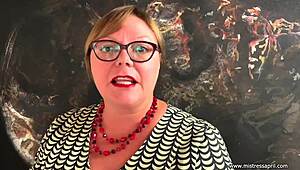 Dominatrix Mistress April commands intense sodomy play in prison aisle setting