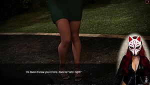 Kate Enjoys Outdoor Public Sex With Brunette Babe In Voyeur Skirt Game