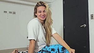 my stepmother's best friend tempts me with her big breasts