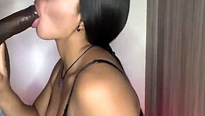 Intriguing Contrast: Cute Latina Model Wants To Suck Her Best Friend's Dick In Amateur Couple