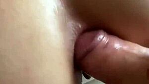 She’s supposed to be an ass virgin, but acts like a total pro?