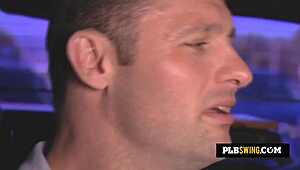 hot brunette babe shares intimate moments in group amateur softcore scene