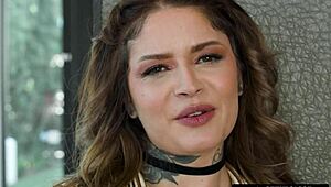 up close tattooed vanessa vega struggles with isiah maxwell’s huge cock