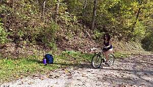 Stepmom's Tight Jean Shorts Barely Fit Her Fat Ass While Spreading Wide