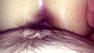 Hairy wife experiences unusual bodily sounds during intimate moments.