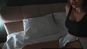 Step mom dreams of step son’s cock. Stepson gifts rough fuck in shared bed at midnight!