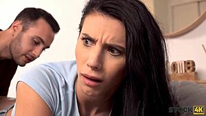 Yo, saw my cute roommate stuck and helped her get off hard!